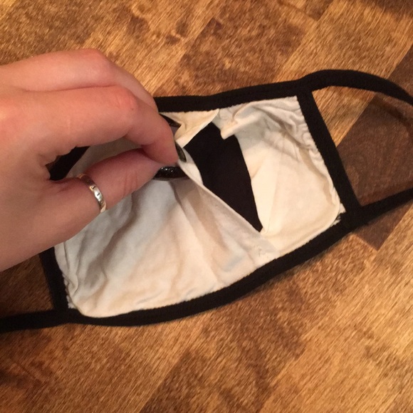 **LAST CHANCE! FREE! Gift w/ Purchase! NEW Black Face Mask w/ Orange Rhinestones - Picture 8 of 11